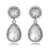Silver Teardrop Crystal