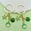 Starfish, Shell and Mermaid Charm Keychains in 30 Pictured Variations for Bags and Keys view 3