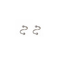 Minimalist Silver S Curve Ball End Ear Climber Pair view 5
