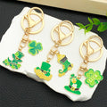 Eight Green Clover Hat and Beer Metal Keychain Designs view 4