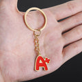 Red and Gold A Plus Graduation Enamel Charm Keychain view 3