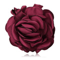 Satin Rose Flower Brooch in Eight Colors Lapel Pin view 1