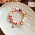 Cherry Charm and Apple Core Beaded Ceramic Stretch Bracelets view 7