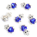 Crystal Heart Teddy Bear Jewelry Components For DIY Earrings And Bracelets Charms view 11