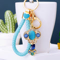 Jeweled Ruyi Scepter Keychains in Red, Yellow and Purple view 4