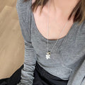 White Stone Grape Cluster Pendant Necklaces in Three Designs view 4