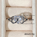 Double Heart Infinity Ring In Six Stone Color Options view 5