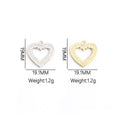 Black Edge Rhinestone Open Heart Pendant Charms in Two Finishes view 3