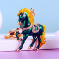 Jeweled Gem Stallion Keychains with Fortune and Loose Heart Loop Options view 12