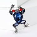 Crystal Frog Brooch With Raised Legs for Jackets Scarves and Lapels view 2