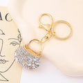 Rhinestone Mini Handbag Keychain Metal Flower Pendant Charm view 8