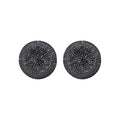 Round Crystal Pave Statement Studs in Three Finishes view 5