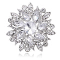 Red Flower Crystal Eight Designs Metal Brooch Pin for Jackets and Lapels view 6