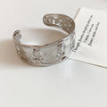 Gold Silver Ocean Shell Starfish Tulip Open Cuff Bracelets view 10