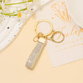 Rhinestone Leather Strap Keychain Gold Ring Clasp 13 Colors view 6