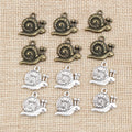 Snail Charms in Antique Bronze and Silver Finishes view 4