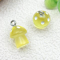 Glow Resin Cartoon Mushroom Charm Pendant for DIY Earrings Necklace Keychain