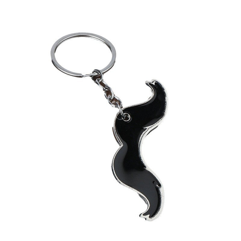 Men's Mustache Zinc Alloy Metal Keychain Gift Accessory
