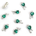 Tiny Heart Crystal Key Metal Jewelry Charms, 18 Colorways view 9
