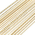 Gold Tone Metal Jewelry Chains in Twenty Four Link Styles view 1