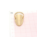 Gold Tone Long Oval Pressed Flower Statement Rings in Three Colors view 3