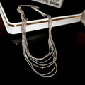 Multi Strand Sparkle Snake Chain Layered Necklace Gold Silver view 6
