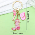 Western Cowboy Charm Keychains Featuring Pink Western Cowboy Across 30 Pictured Variations view 10