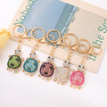 Rhinestone Turtle Keychain Metal Sea Tortoise Bag Charm view 1