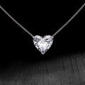 Heart-Shaped Solitaire Pendant Necklace In Six Stone Colors view 4