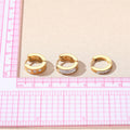 Gold and Silver Tone Crystal Huggie Earrings in Six Designs view 4