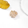 Gold Tone Camellia Crystal Metal Brooch Pin for Jackets and Lapels view 4