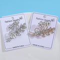 Crystal Flower Branch Bouquet Brooch in Silver and Gold view 3