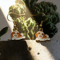 Gold Tone Farm Animal Drop Earrings in Eight Designs view 12