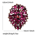 Large Crystal Cluster Teardrop Glass Rhinestone Brooch view 10