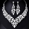 Black Silver Tone Green Pearl Leaf Cluster Crystal Pearl Look Seven Designs Metal Necklace view 6