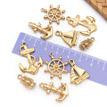 Gold-Tone Nautical Theme Metal Charms with 5 Listed Options view 4