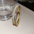 Open Pearl Bangle Bracelets Rhinestone Accents Eleven Styles view 7