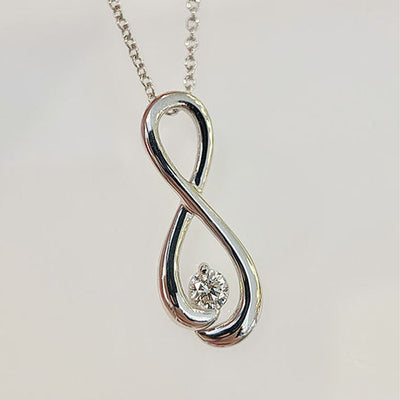 Infinity Teardrop necklace in front product view