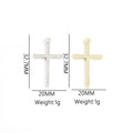 Long Crystal Cross Charms in Gold Tone and Silver Tone view 5