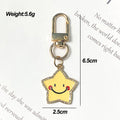 Gold Tone Rainbow Star Moon and Sun Clip Keychains view 4