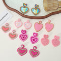 Beaded Heart Earrings Seven Styles Pearl Sequin And Rhinestone Trim view 1