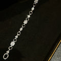 Gold Square Zircon Link OT Circle Station Chain Bracelet view 3
