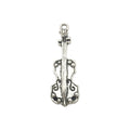 Antique Silver Guitar Metal Charms with 18 Listed Options view 8