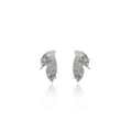 Gray Blue Faceted Look Angular Cluster Small Stud Earrings view 5