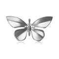 Polished Butterfly Brooch Smooth Metal Gold Silver Tone view 4