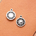 Openwork Sun Disc Metal Charm in 3 Decorative Finishes view 2