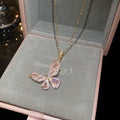 Pave Butterfly Zircon Pendant Necklace Cuff and Ring view 11