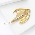Textured Calla Lily Flower Brooch in Gold or Silver Tone view 4