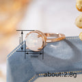 Champagne Gold Four Claw Round Faux Opal Solitaire Ring view 4