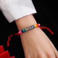 Ten Color Tibetan Pattern Bead Adjustable Woven Cord Bracelets view 2